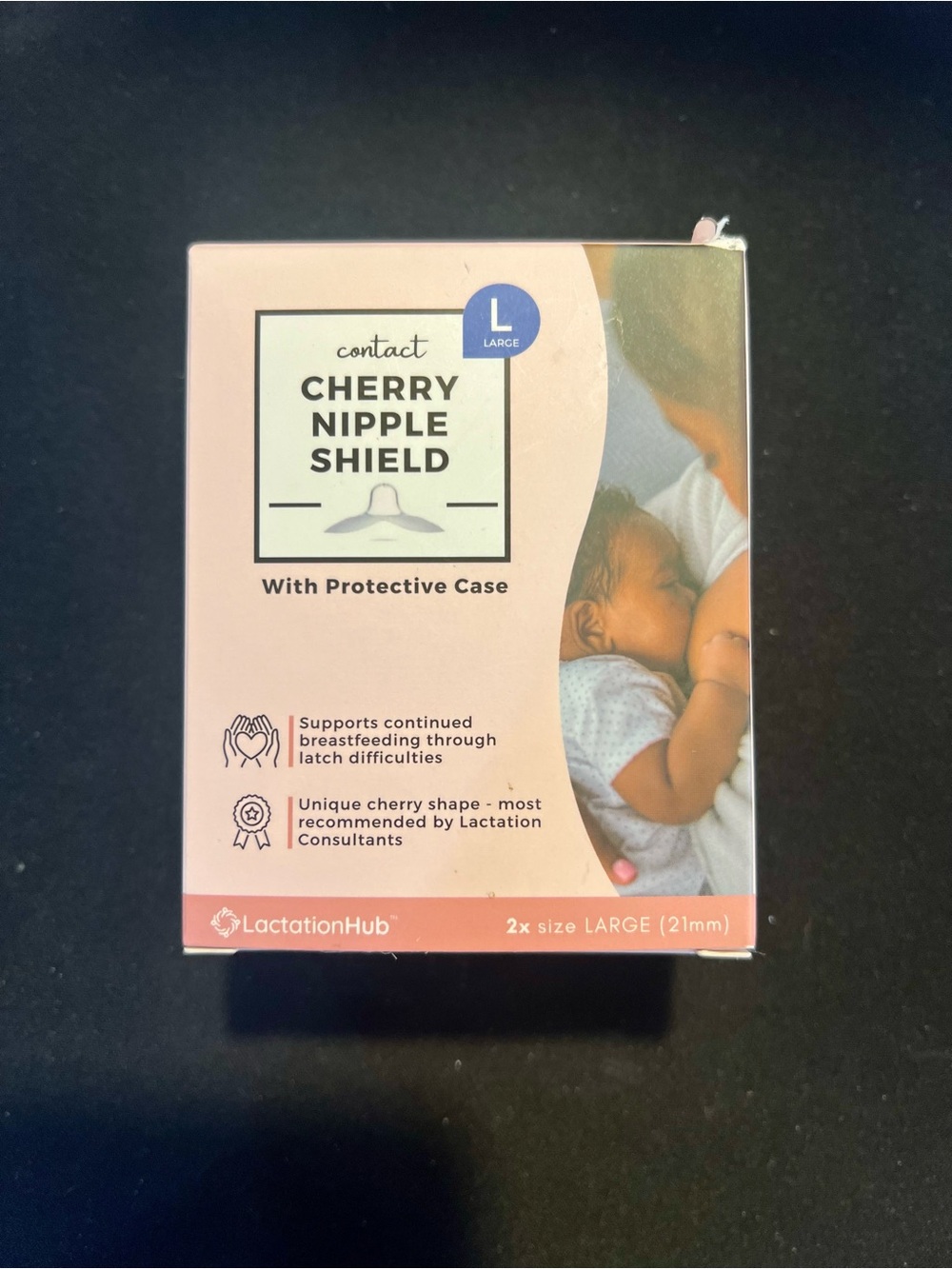 Brand new, sealed LactationHub Contact Nipple Shields with Protective Case